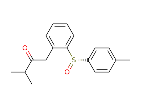 Molecular Structure of 794525-96-5 (2-Butanone, 3-methyl-1-[2-[(S)-(4-methylphenyl)sulfinyl]phenyl]-)