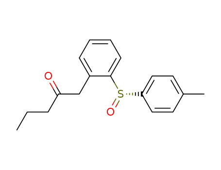 Molecular Structure of 794525-95-4 (2-Pentanone, 1-[2-[(S)-(4-methylphenyl)sulfinyl]phenyl]-)
