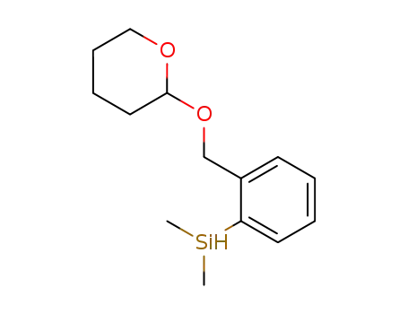 Molecular Structure of 853955-58-5 (Silane, dimethyl[2-[[(tetrahydro-2H-pyran-2-yl)oxy]methyl]phenyl]-)