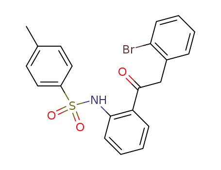 Molecular Structure of 869668-71-3 (Benzenesulfonamide, N-[2-[(2-bromophenyl)acetyl]phenyl]-4-methyl-)