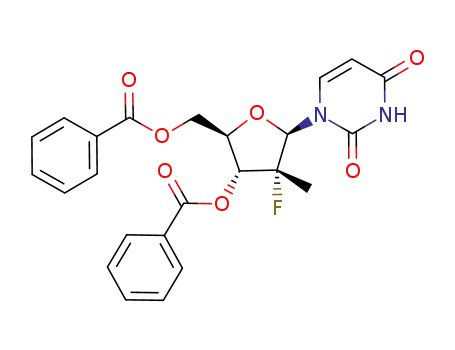 (2‘R)-2‘-deoxy-2’-fluoro-2-methyluridine-3’,5’-dibenzoate