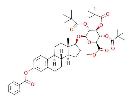 (2S,3S,4S,5R,6R)-6-((8R,9S,13S,14S,17S)-3-Benzoyloxy-13-methyl-7,8,9,11,12,13,14,15,16,17-decahydro-6H-cyclopenta[a]phenanthren-17-yloxy)-3,4,5-tris-(2,2-dimethyl-propionyloxy)-tetrahydro-pyran-2-carboxylic acid methyl ester