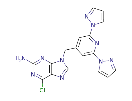 6-chloro-9-[2,6-di(pyrazol-1-yl)pyridin-4-yl]-methyl-9H-purin-2-ylamine