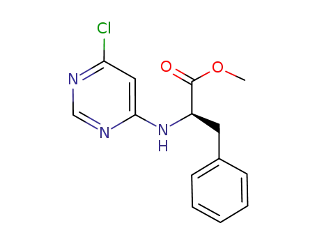 Molecular Structure of 693792-77-7 (D-Phenylalanine, N-(6-chloro-4-pyrimidinyl)-, methyl ester)