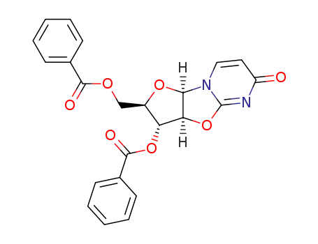 Molecular Structure of 31616-01-0 (3'-O,5'-O-Dibenzoyl-2,2'β-epoxy-2,3-didehydro-2-deoxo-2'-deoxyuridine)