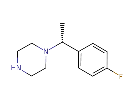 Molecular Structure of 862270-48-2 ((R)-1-(1-(4-FLUOROPHENYL)ETHYL)PIPERAZINE)