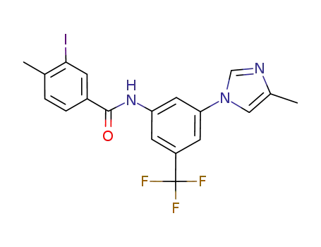 N-(3-(Trifluoromethyl)-5-(4-methyl-1H-imidazol-1-yl)phenyl)-3-iodo-4-methylbenzamide                                                                                                                    