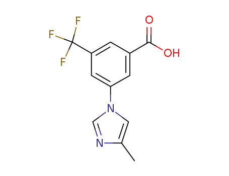 Molecular Structure of 641571-13-3 (3-(4-Methylimidazol-1-yl)-5-trifluoromethylbenzoic acid)