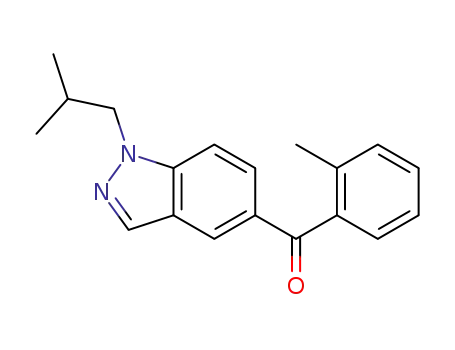 Molecular Structure of 753926-30-6 (Methanone, (2-methylphenyl)[1-(2-methylpropyl)-1H-indazol-5-yl]-)