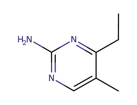 Molecular Structure of 35733-54-1 (2-Pyrimidinamine, 4-ethyl-5-methyl- (9CI))