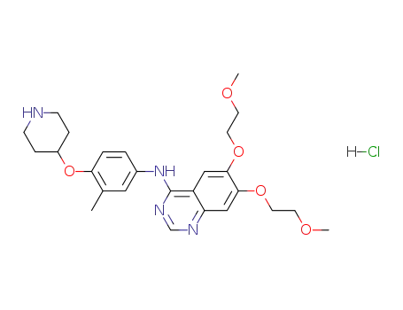 [6,7-Bis-(2-methoxy-ethoxy)-quinazolin-4-yl]-[3-methyl-4-(piperidin-4-yloxy)-phenyl]-amine hydrochloride