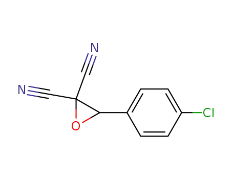 Molecular Structure of 33512-03-7 (2,2-Oxiranedicarbonitrile, 3-(4-chlorophenyl)-)