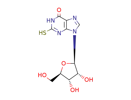 Molecular Structure of 6544-32-7 (Xanthosine, 2-thio-)