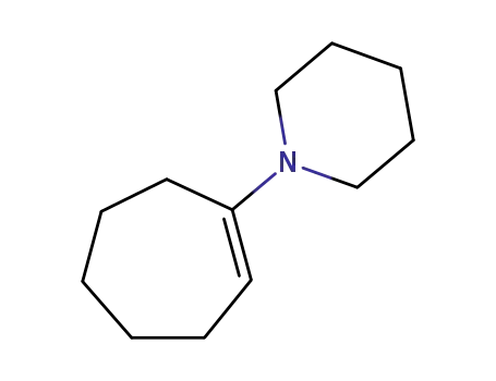 Molecular Structure of 19353-04-9 (Piperidine, 1-(1-cyclohepten-1-yl)-)