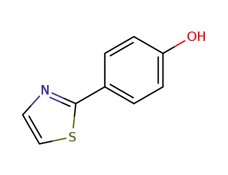 Molecular Structure of 81015-49-8 (4-(2-THIAZOLYL)PHENOL)