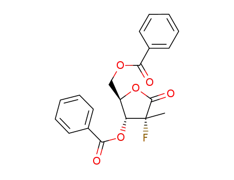 Molecular Structure of 874638-80-9 (D-erythro-Pentonic acid, 2-deoxy-2-fluoro-2-methyl-, γ-lactone, 3,5-dibenzoate, (2R)-)