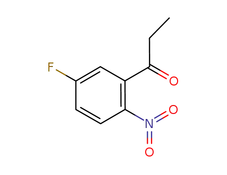Molecular Structure of 924648-17-9 (1-Propanone, 1-(5-fluoro-2-nitrophenyl)-)