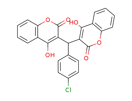 Molecular Structure of 4322-59-2 (3,3-(p-Chlorobenzylideno)-bis-4-hydroksykumaryn [Polish])