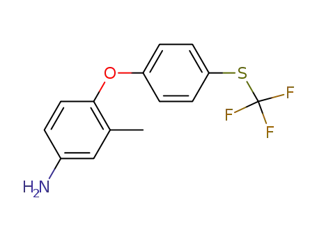 Molecular Structure of 94155-78-9 (3-methyl-4-[4-[(trifluoromethyl)thio]phenoxy]benzenamine)