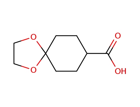 Molecular Structure of 66500-55-8 (1,4-Dioxaspiro[4.5]decane-8-carboxylic acid)