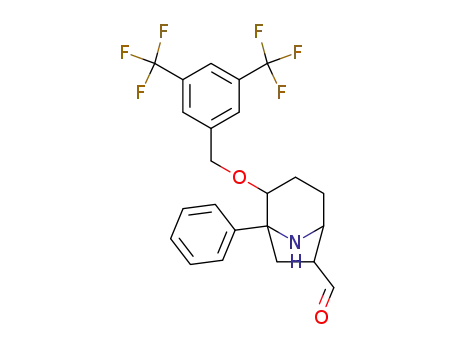 (1R*,2R*,5S*,6R*)-2-{[3,5-Bis(trifluoromethyl)phenyl]methoxy}-6-formyl-1-phenyl-8-azabicyclo[3.2.1]octane