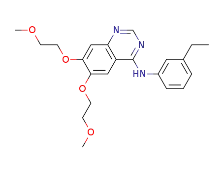 Molecular Structure of 299912-61-1 (4-Quinazolinamine,N-(3-ethylphenyl)-6,7-bis(2-methoxyethoxy)-)