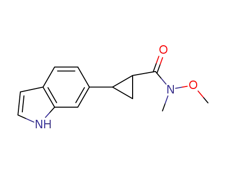 2-(1H-indol-6-yl)-cyclopropanecarboxylic acid methoxy-methyl-amide