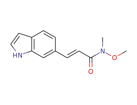 3-(1H-indol-6-yl)-N-methoxy-N-methyl-acrylamide