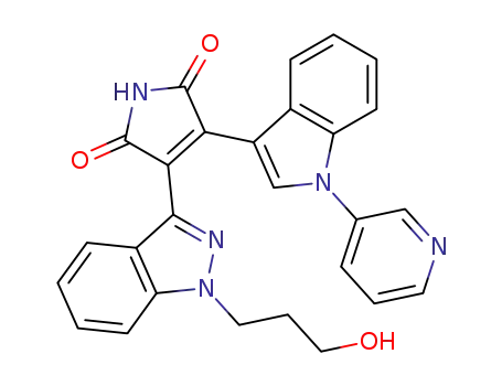 3-[1-(3-hydroxypropyl)-1H-indazol-3-yl]-4-[1-(3-pyridinyl)-1H-indol-3-yl]-1H-pyrrole-2,5-dione
