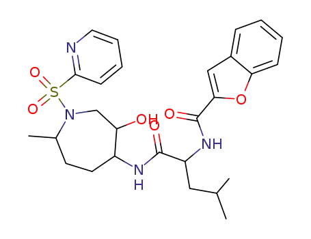 benzofuran-2-carboxylic acid{(S)-1-[(3S,4S,7R)-3-hydroxy-7-methyl-1-(pyridine-2-sulfonyl)-azepan-4-ylcarbamoyl]-3-methyl-butyl}-amide