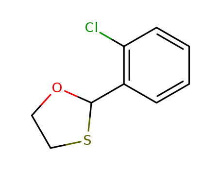 Molecular Structure of 99586-81-9 (1,3-Oxathiolane, 2-(2-chlorophenyl)-)