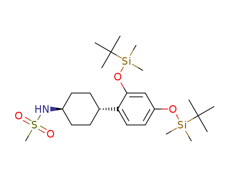 trans-N-[4-(2,4-Bis{[tert-butyl(dimethyl)silyl]oxy}phenyl)cyclohexyl] Methane Sulfonamide