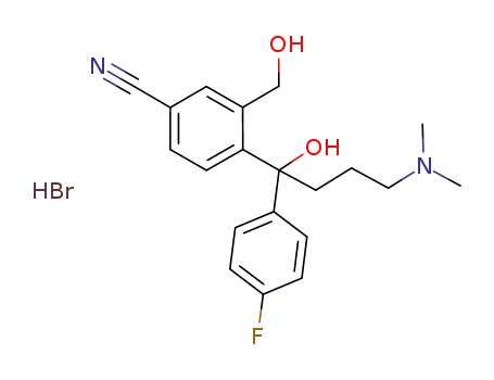 4-(4-(dimethylamino)-1-(4-fluorophenyl)-1-hydroxybutyl)-3-(hydroxymethyl)benzonitrile hydrobromide