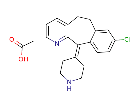 8-Chloro-6,11-dihydro-11-(4-piperidylidene)-5H-benzo[5,6]cyclohepta[1,2-b]pyridine acetic acid salt