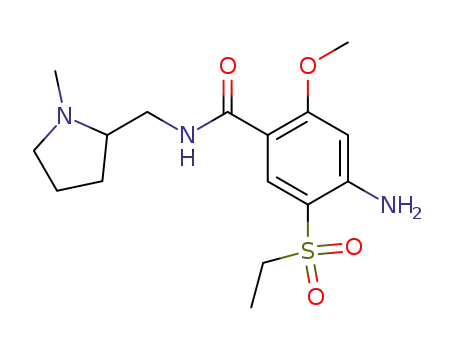 N-(1-methyl-2-pyrrolidylmethyl)-2-methoxy-4-amino-5-ethylsulphonylbenzamid