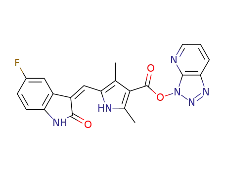 (Z)-3H-[1,2,3]triazolo[4,5-b]pyridin-3-yl 5-((5-fluoro-2-oxoindolin-3-ylidene)methyl)-2,4-dimethyl-1H-pyrrole-3-carboxylate