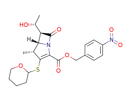p-Nitrobenzyl (4R,5S,6S)-6-[1'(R)-hydroxyethyl]-4-methyl-3-[(tetrahydropyran-2-yl)thio]-7-oxo-1-azabicyclo-[3.2.0]hept-2-ene-2-carboxylate