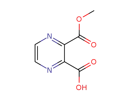 Molecular Structure of 73763-86-7 (2,3-Pyrazinedicarboxylic acid, monomethyl ester)