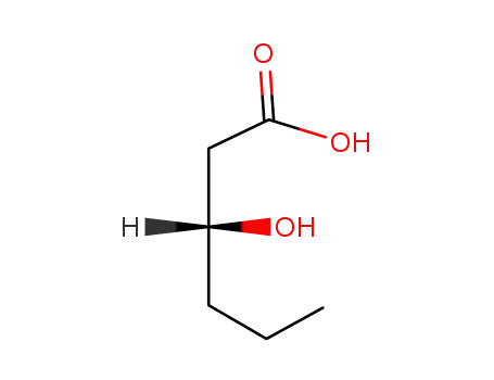 Molecular Structure of 77877-35-1 ([R,(-)]-3-Hydroxyhexanoic acid)