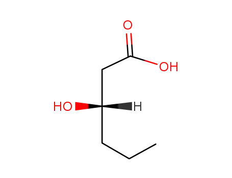 Molecular Structure of 66997-60-2 (Hexanoic acid, 3-hydroxy-, (S)-)