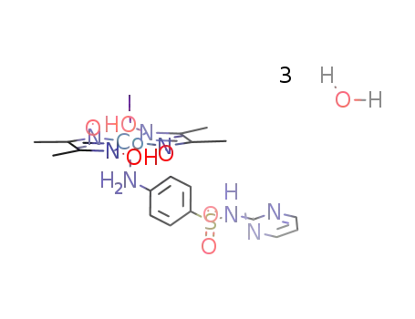 trans-iodobis(dimethylglyoximato)(2-sulfanilamidopyrimidine)cobalt(III) trihydrate