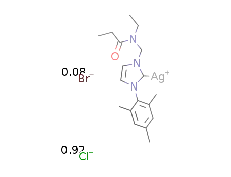 [1-(N,N-diethylcarbamoylmethyl)-3-mesitylimidazol-2-ylidene]silver chloride bromide