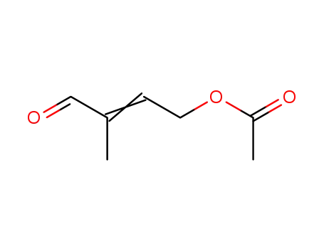 Molecular Structure of 14918-80-0 (3-formylbut-2-enyl acetate)