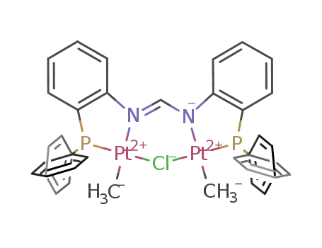 Pt2Me2(μ-Cl)(μ-N,N'-bis[(2-diphenylphosphino)phenyl]formamidinate)