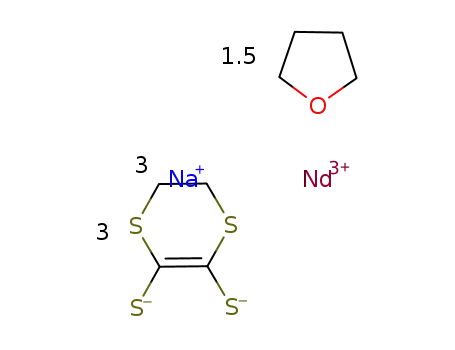[Na3(tetrahydrofuran)1.5Nd(5,6-dihydro-1,4-dithiine-2,3-dithiolate)3]