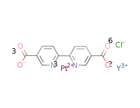 [(2,2'-bipyridine-5,5'-dicarboxylate) platinum(II) (chloride)2]3 [yttrium(III)]2