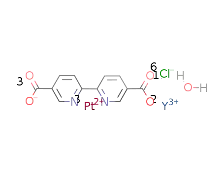 [(2,2'-bipyridine-5,5'-dicarboxylate) platinum(II) (chloride)2]3 [yttrium(III) (water)3]2*5(water)