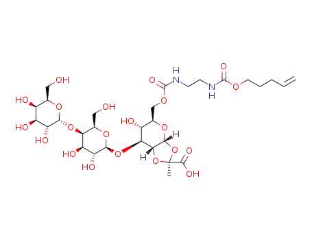 6-O-(2,5-dinitra-7-oxa-6-oxo-dodec-11-enoyl)-1,2-O-[(R)-1-(carboxyl)ethylidene]-4-O-[4-O-(α-D-galactopyranosyl)-β-D-galactopyranosyl]-α-D-glucopyranose