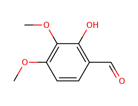Molecular Structure of 19283-70-6 (3,4-DIMETHOXY-2-HYDROXYBENZALDEHYDE)
