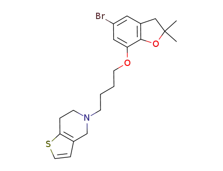 1-[(5-bromo-2,3-dihydro-2,2-dimethyl-benzofuran-7-yl)-oxy]-4-(4,5,6,7-tetrahydro-thieno[3,2-c]pyridin-5-yl)-butane